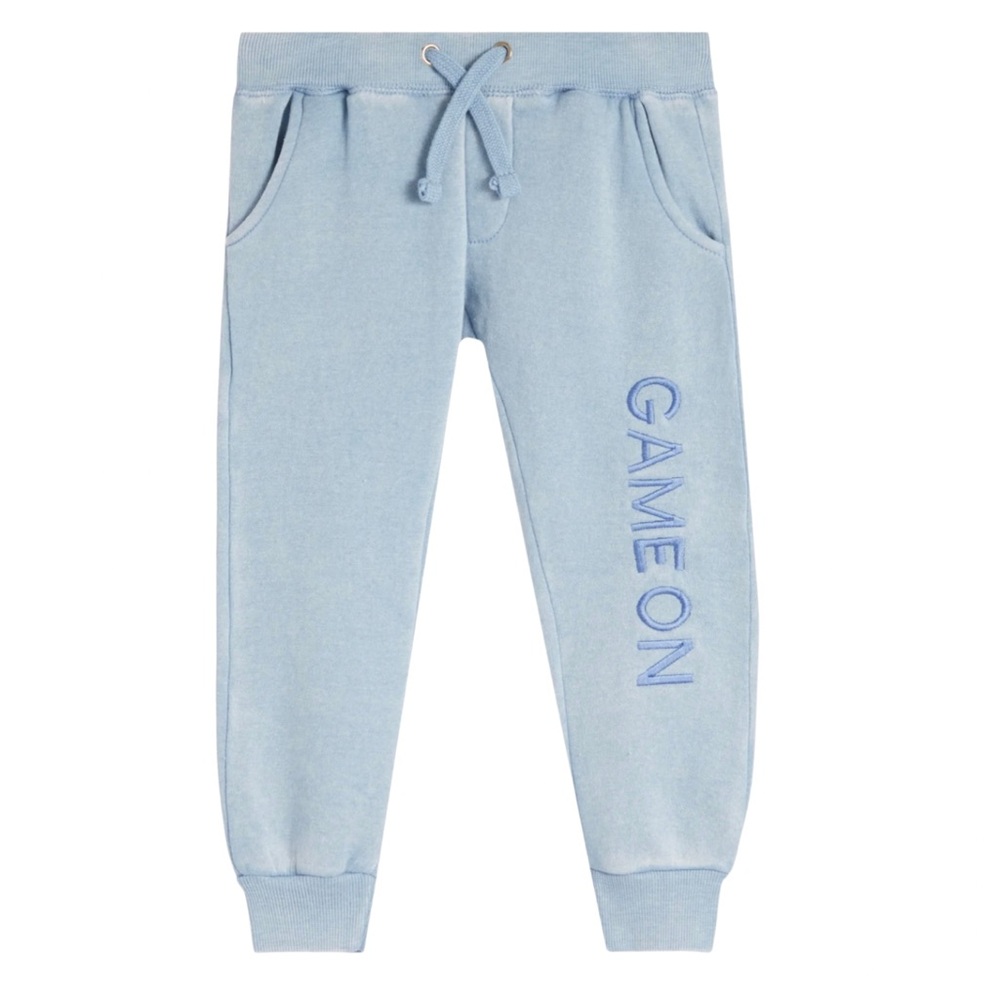 Vintage Havana light blue Game On embroidery Burnout Jogger boys size Large NWT